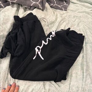PINK Victoria's Secret Black Joggers for Kids